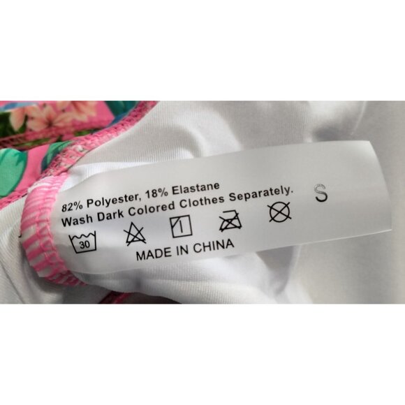 Binlowis Tankini Small Two Piece Swimsuit Floral Print Ruffle Tank Top Shorts - Picture 5 of 5